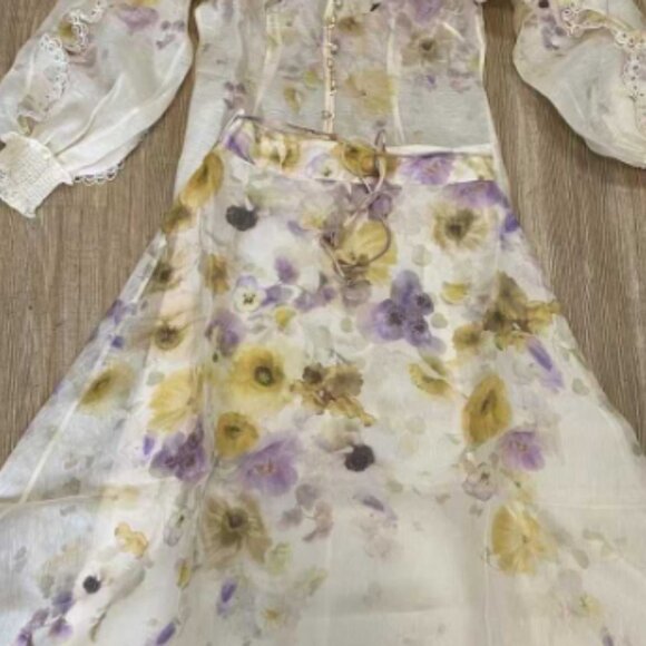 Zimmerman White Floral Two-piece clothing set with Yellow Accents - Picture 7 of 8